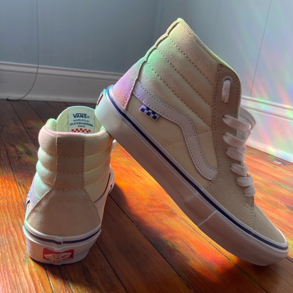 Vans Cream Hightops - Picture 2 of 7